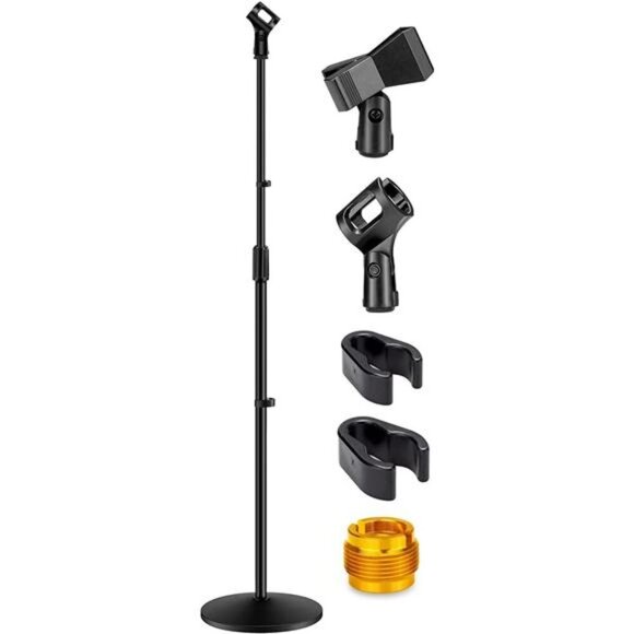 Microphone Stand - Universal Mic Mount with Heavy Compact Base